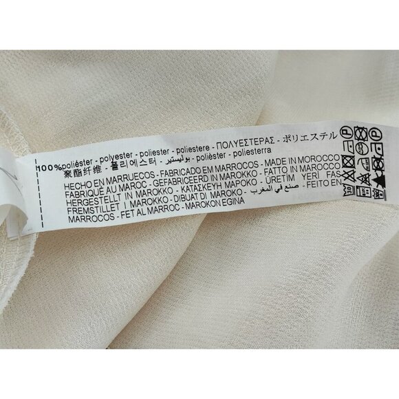 Zara Beige 100% Polyester Midi Dress Size XL - Picture 9 of 14